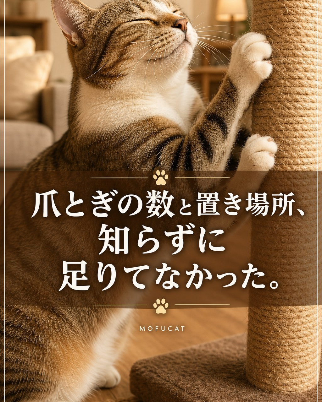 猫の爪とぎの数と置き場所が足りてない理由｜1個あれば十分じゃない