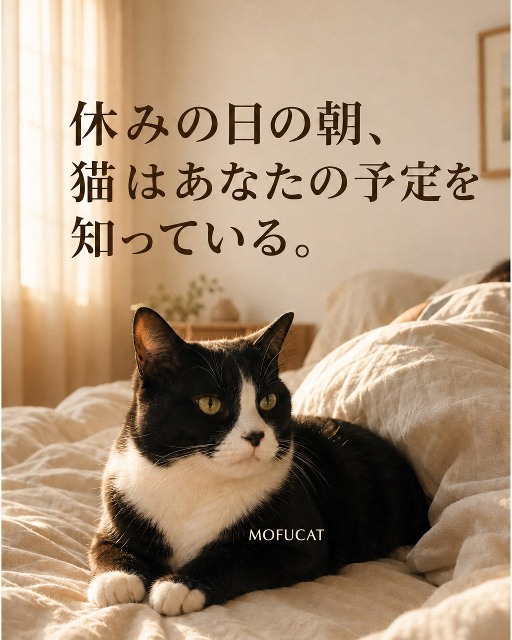 休みの日の朝、猫はあなたの予定を知っている
