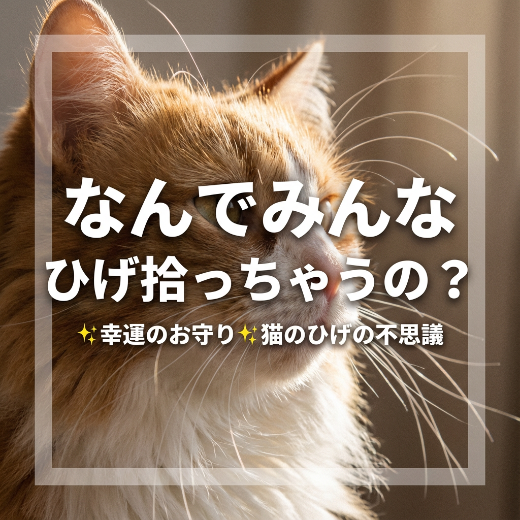 猫のひげは幸運のお守り？その秘密を大公開！
