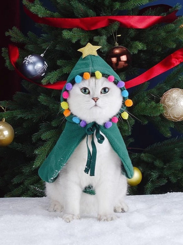 [Next day shipping/Christmas only] Christmas tree cat wear