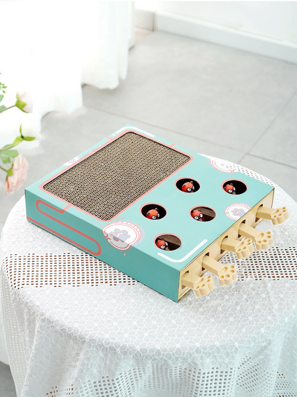 飛び出るハムスター爪とぎ付きキャットトイ