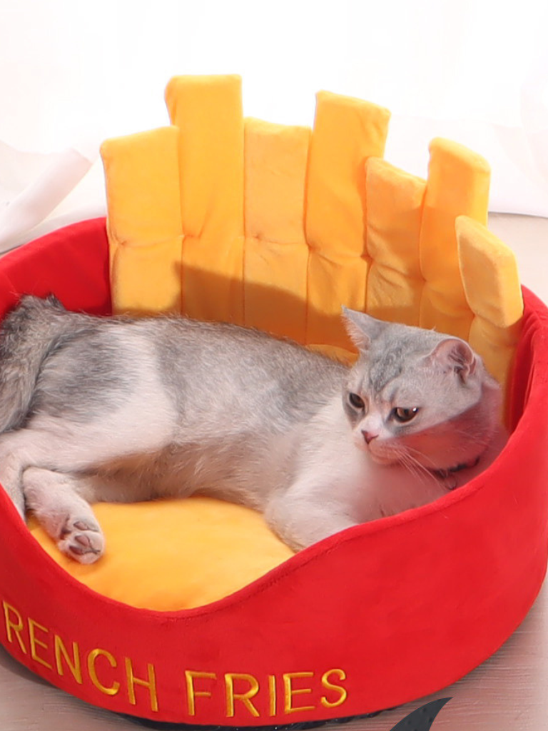 Hamburger shop cat bed [Hamburger potato] 