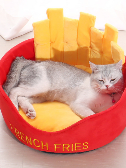 Hamburger shop cat bed [Hamburger potato] 