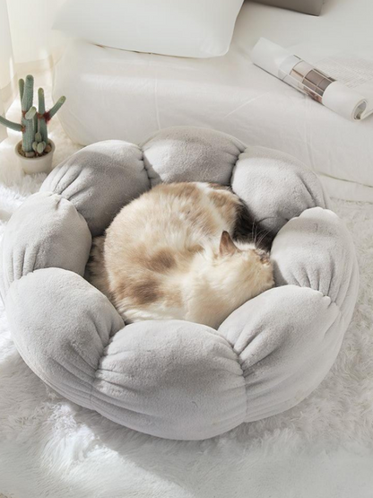 pastel flower cat bed 