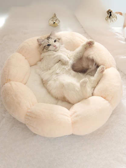 pastel flower cat bed 