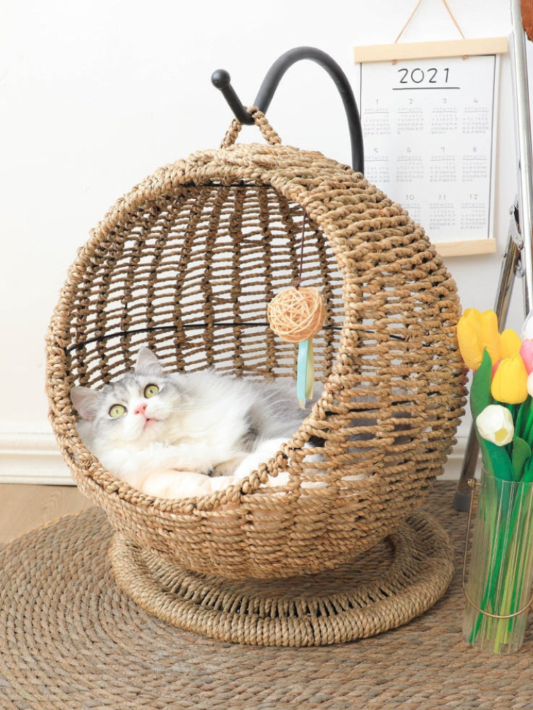 サークル型ラタン風 キャットハウス - MOFUCAT サークル型ラタン風 キャットハウス - MOFUCAT
