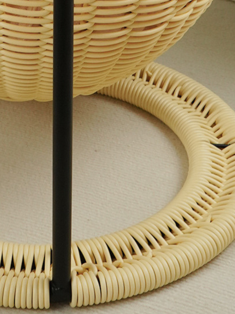 Circle type rattan style cat house