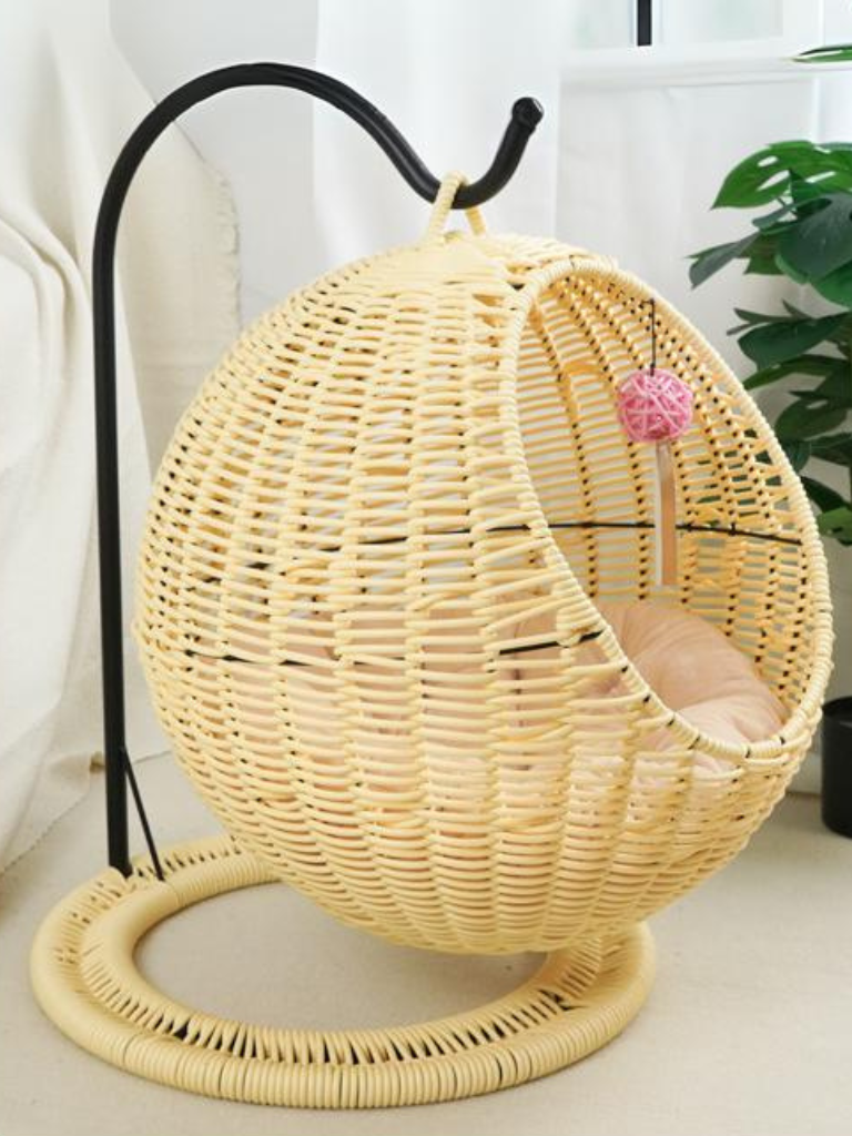 Circle type rattan style cat house