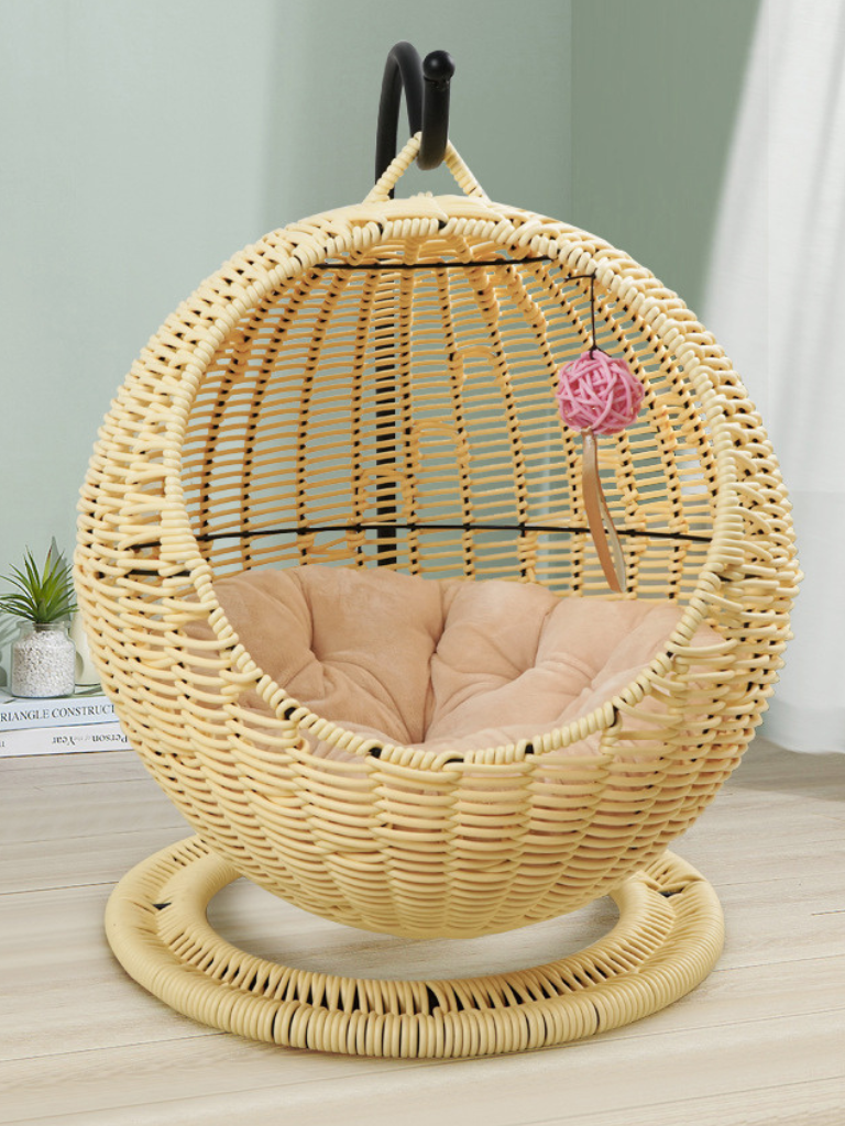 Circle type rattan style cat house