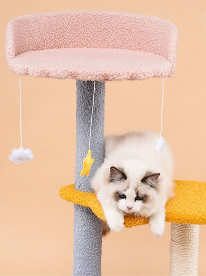 starry sky pastel cat tower 