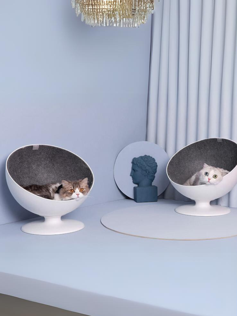 Celebrity style rotating cat bed 