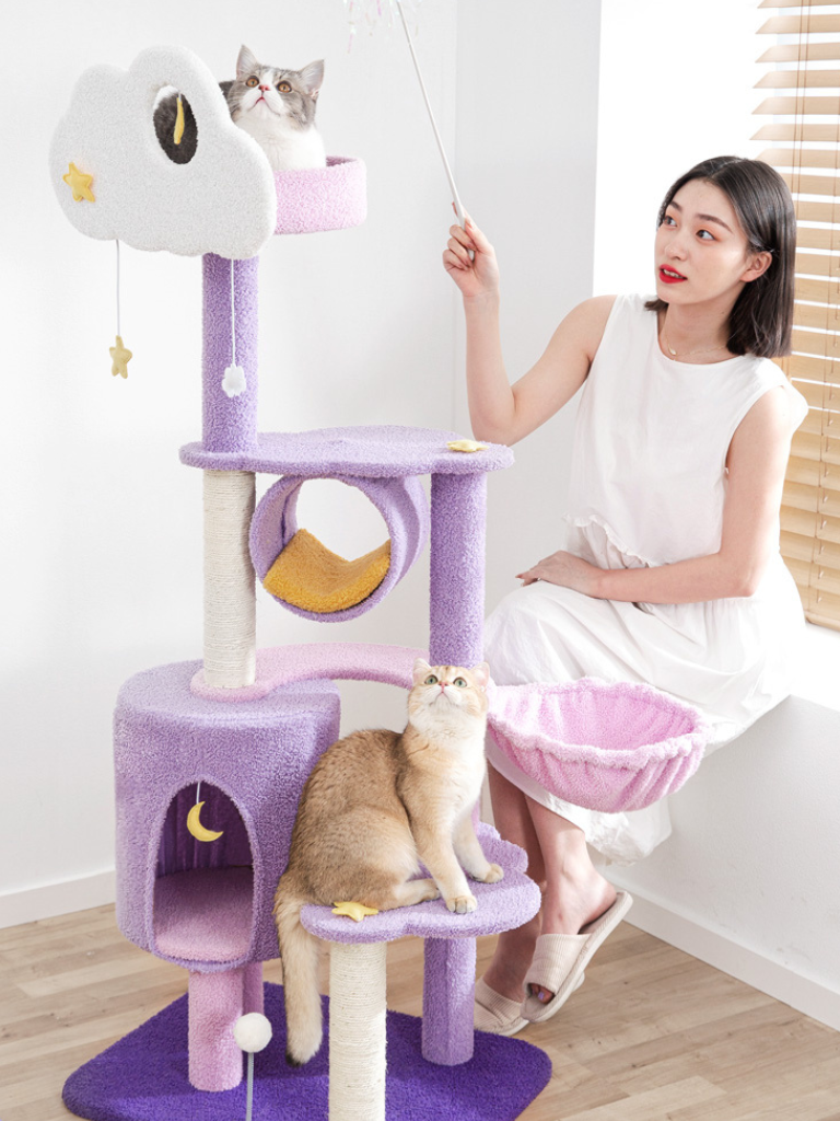 Yumekawa Night Sky Cat Tower 