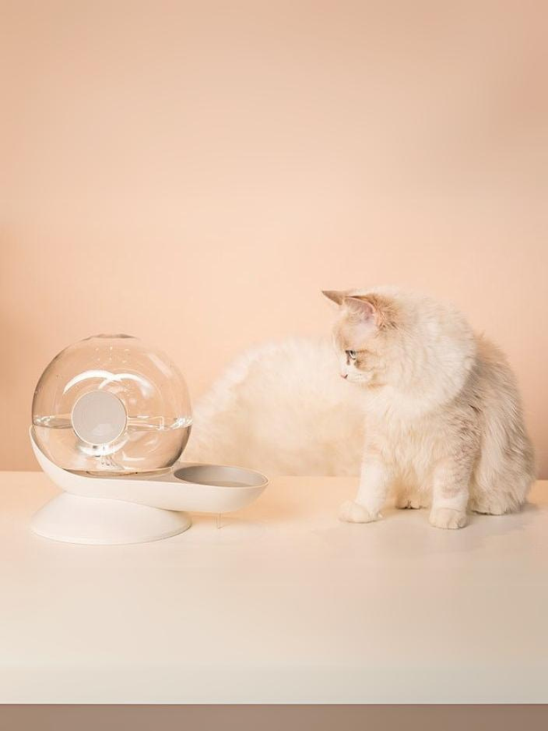 [No power supply required] Cat water dispenser