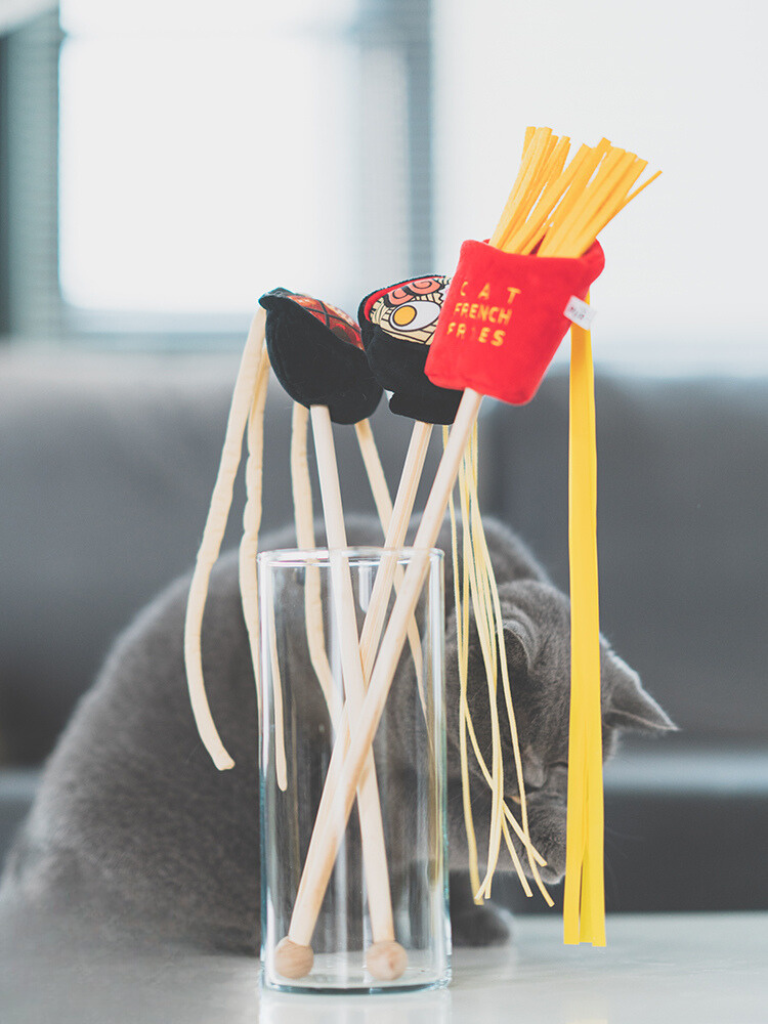 Food Fighter Cat Toy [Motsunabe, Ramen, French Fries]