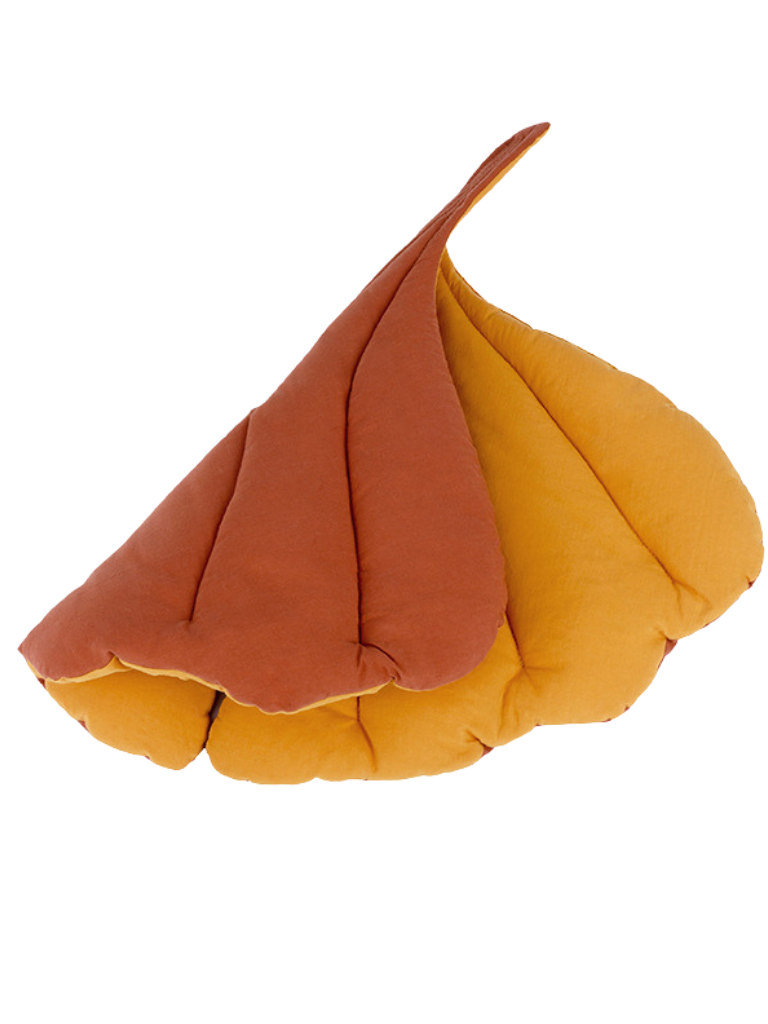 Fluffy leaf reversible cat bed [Ginkgo biloba/Konoha]