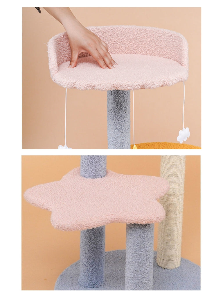 starry sky pastel cat tower 