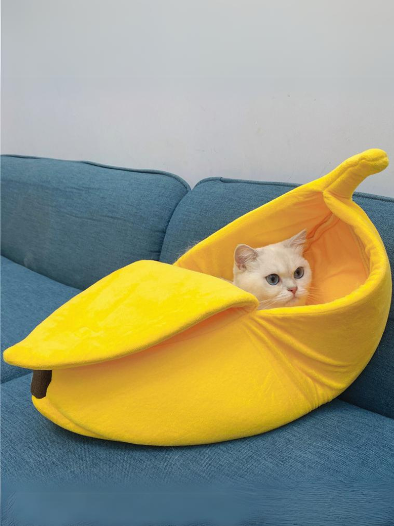 banana cat bed 