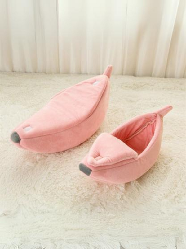 バナナ型猫ベッド
