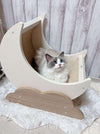 Moon scratching cat bed