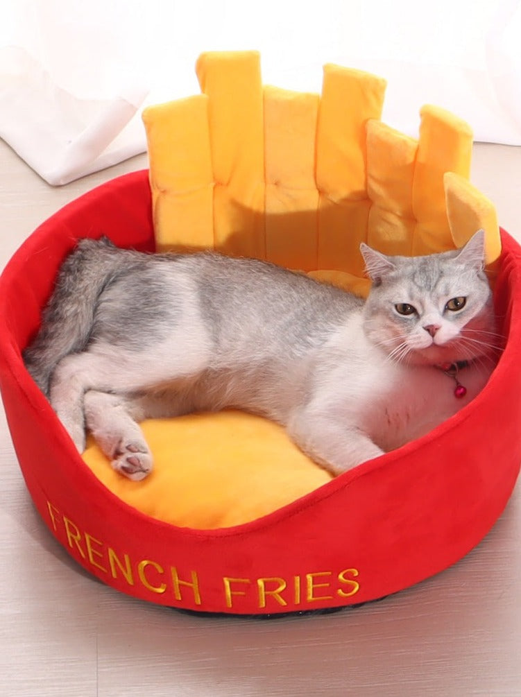 Hamburger shop cat bed [Hamburger potato] 