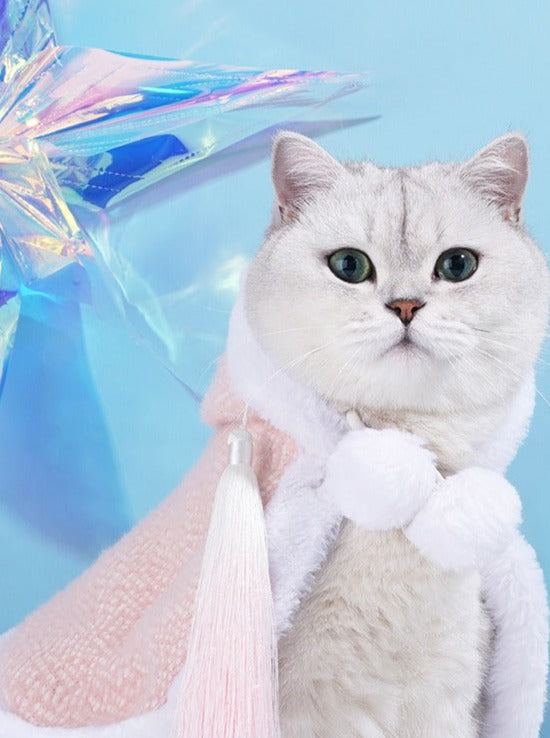 [Next day shipping/Christmas only] Pastel color Santa cat cosplay 