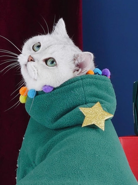 [Next day shipping/Christmas only] Christmas tree cat wear