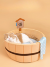 いい湯だな風呂桶型猫ベッド