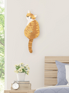 Frilly tail cat wall clock 