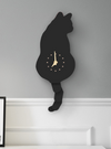 Frilly tail cat wall clock 