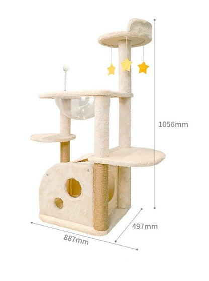 cheese box capsule cat tower