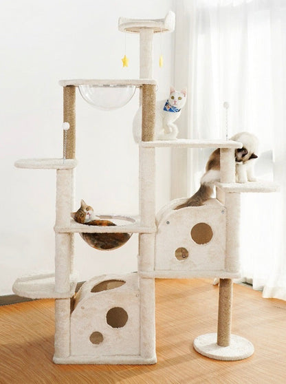 cheese box capsule cat tower