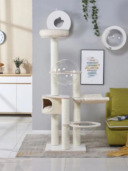 MOFUCAT's most popular products! White cat tower with capsule bed