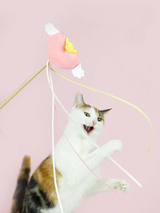 Angel Heart Ribbon Cat Toy