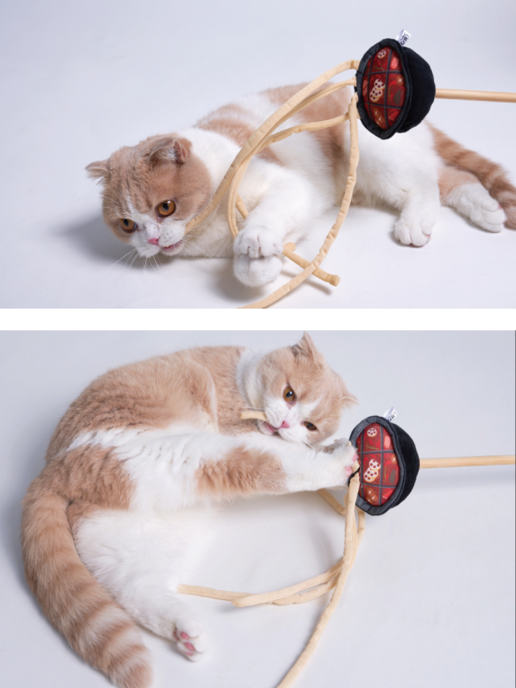 Food Fighter Cat Toy [Motsunabe, Ramen, French Fries]