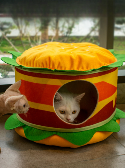 Hamburger shop cat bed [Hamburger potato] 