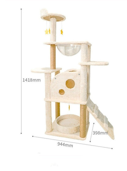 cheese box capsule cat tower