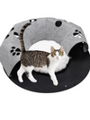 Donut-shaped half-tunnel cat house 