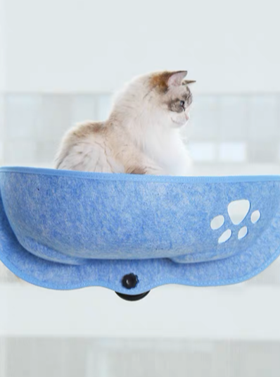 Cat bed for windows with paws