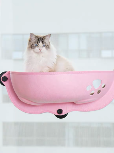 Cat bed for windows with paws