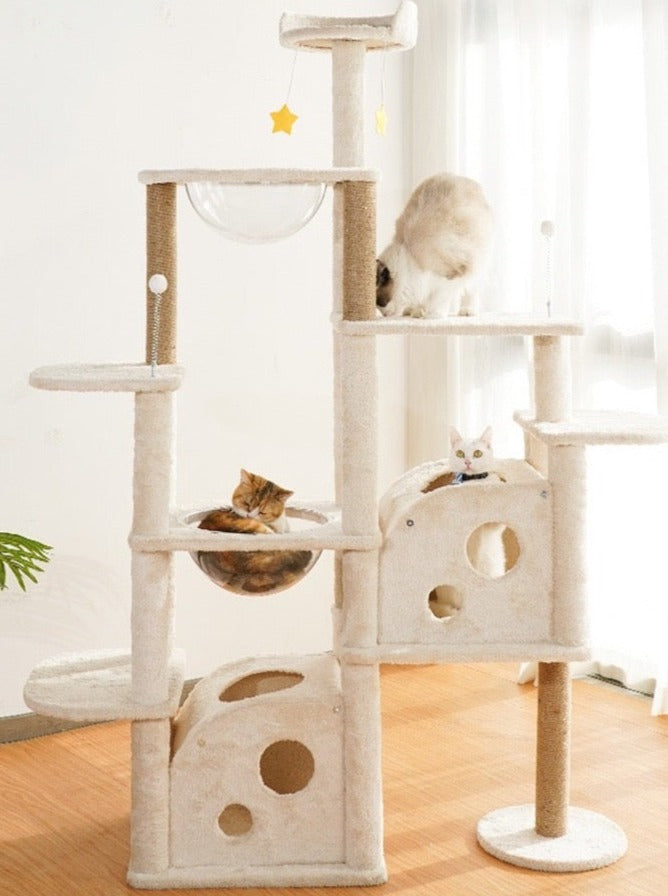 cheese box capsule cat tower