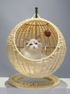 MOFUCAT人気No.1猫ベッド！サークル型ラタン風 キャットハウス - MOFUCAT