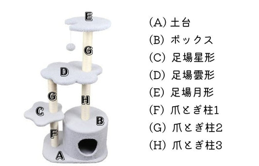 ゆめかわパステルキャットタワー　ビッグ - MOFUCAT